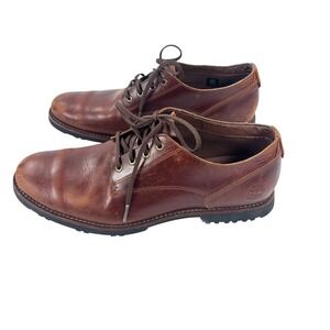 VTG Timberland Oxford Shoes Brown Leather Waterproof Rugged Office Preppy 10